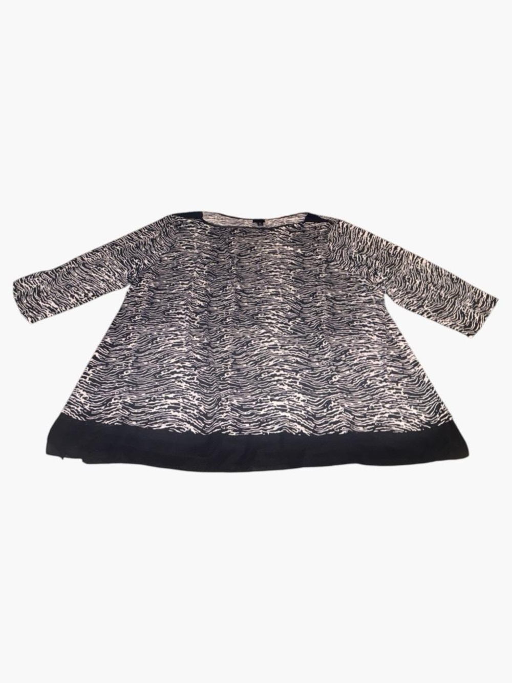 Worthington Abstract Zebra Stripe Tunic Top — Women’s 3X